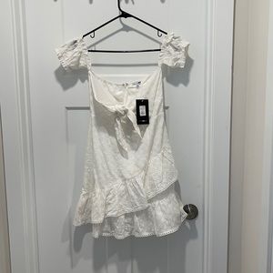 Eyelet mini dress